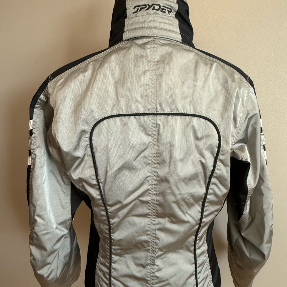 Spyder Women's Silver and Black Ski Jacket - Picture 8 of 11